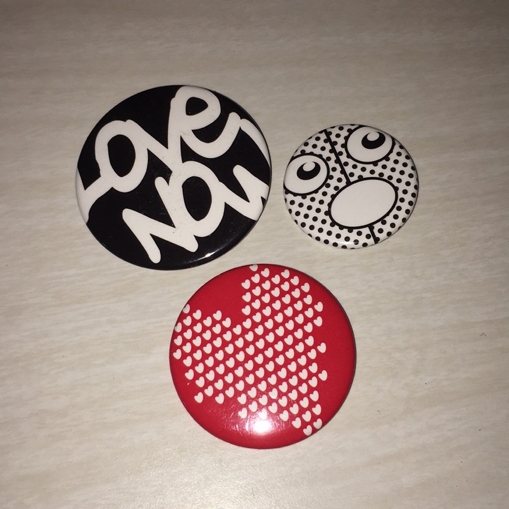 Set of 3 pop art pins